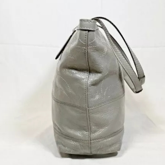 Auth Coach Signature Shoulder Bag Patent Leather F15142 - Picture 4 of 8